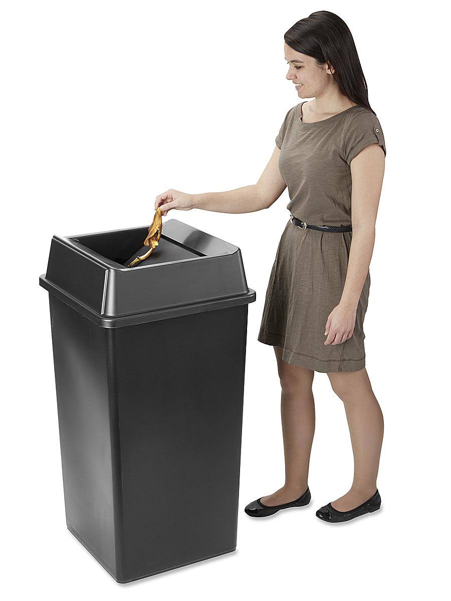 50 Gallon Black Trash Can L576