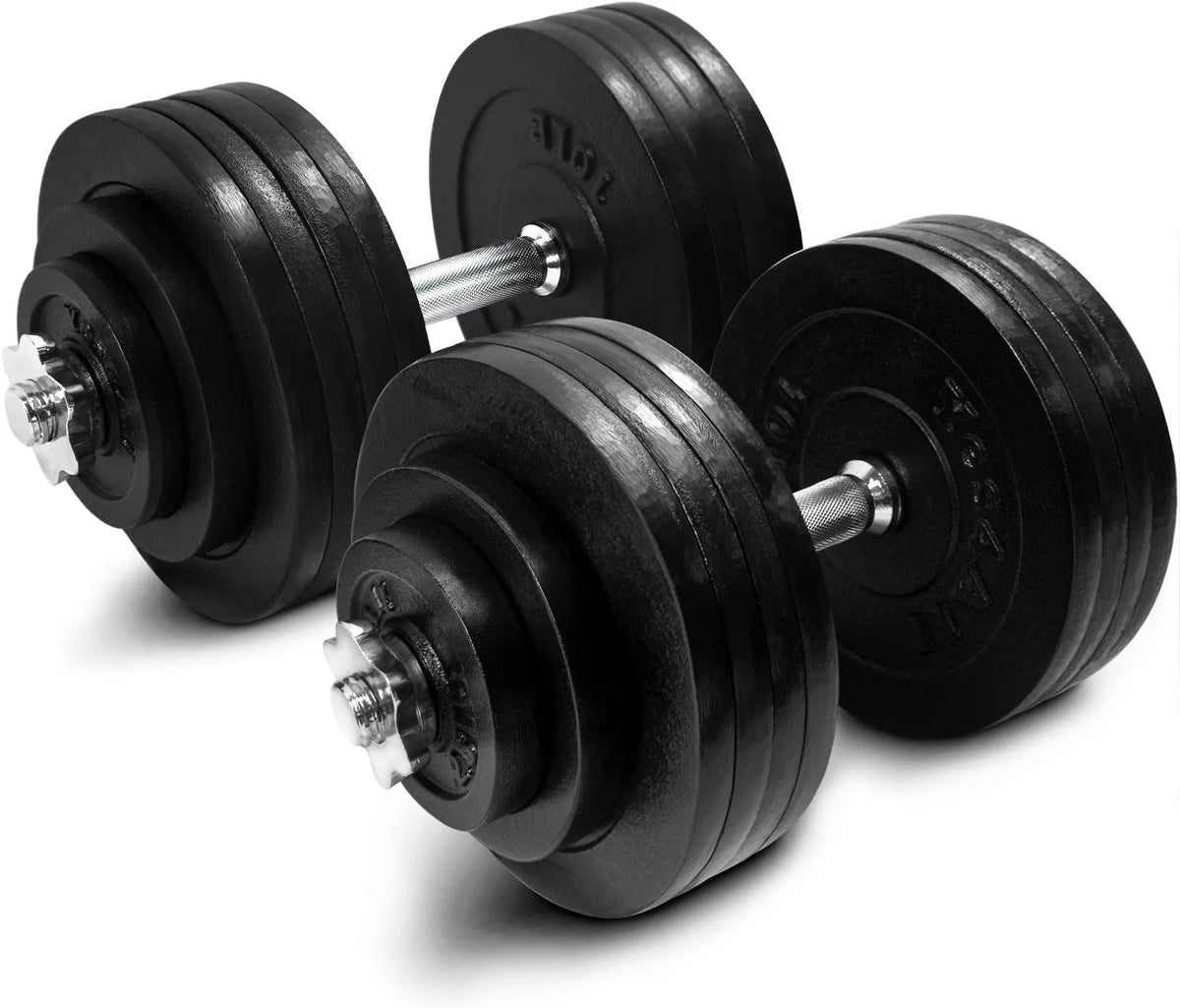 200 lbs Adjustable Cast Iron Dumbbell Set E983978