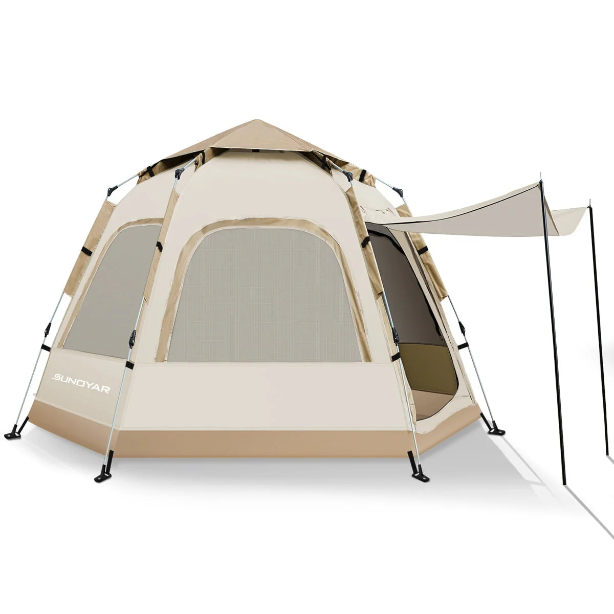 6-8 Person Waterproof Tent with Rain Fly and Carrying Bag E4401