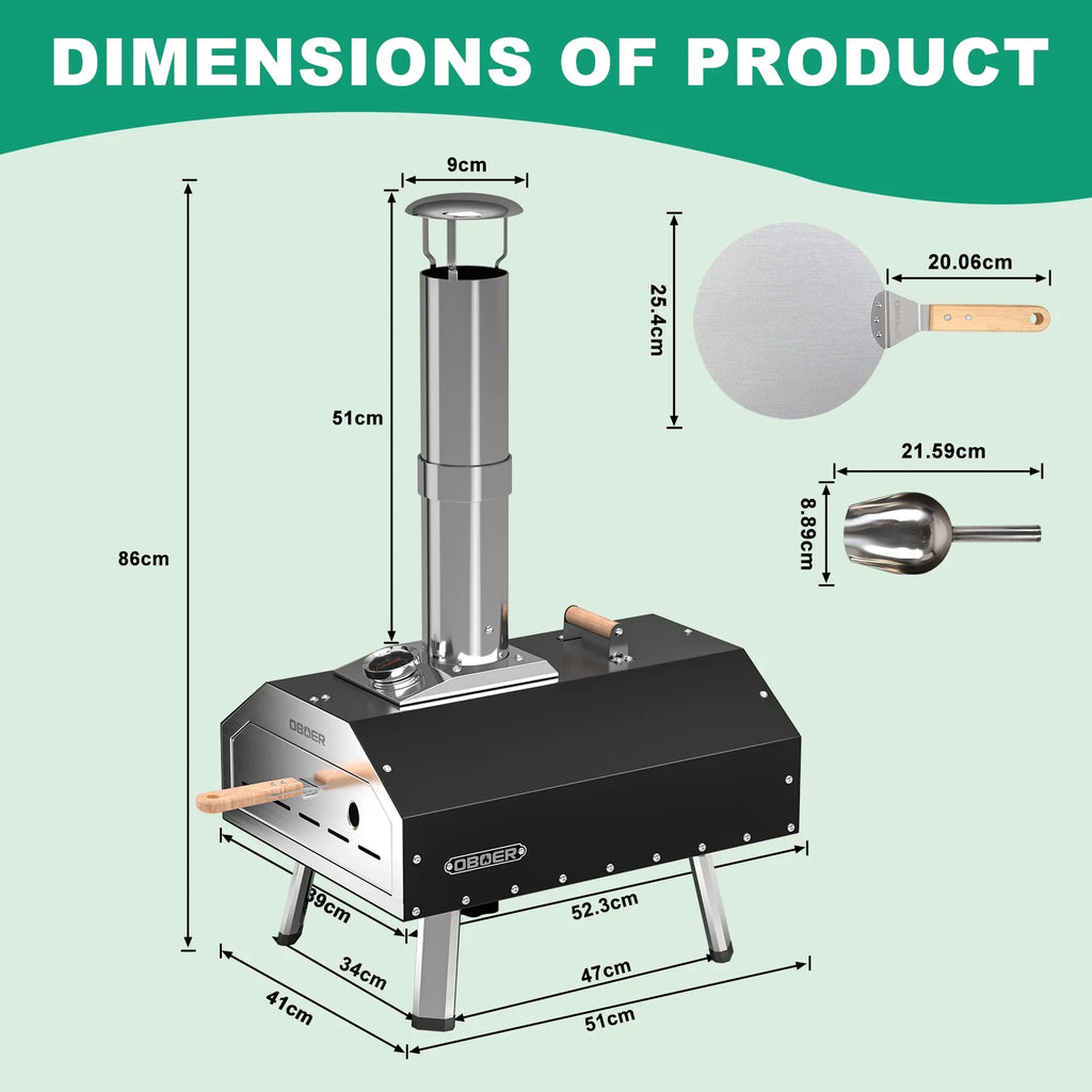 Outdoor Wood Fired Stainless Steel Pizza Oven P6715