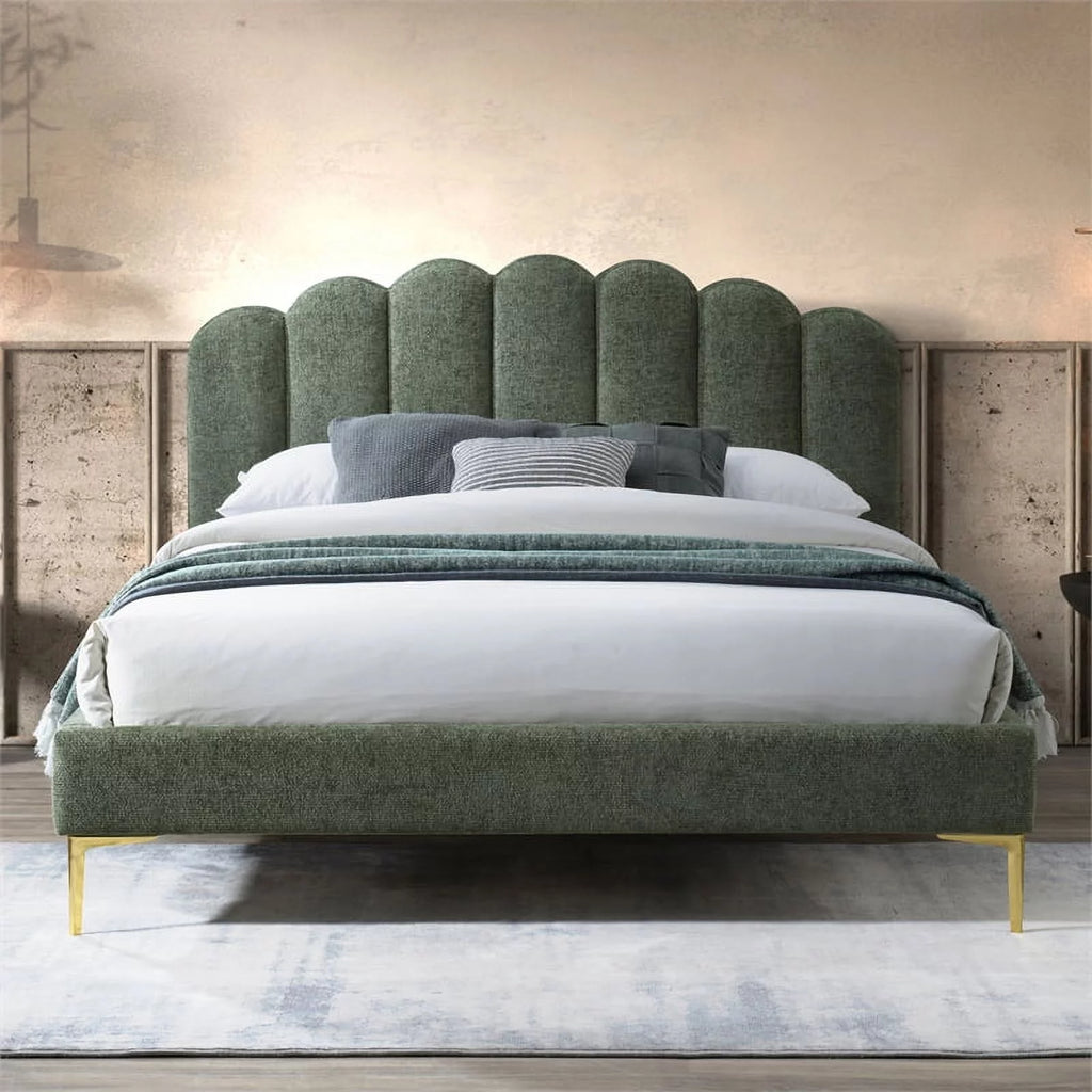 Forest Green Queen Platform Bed G50597