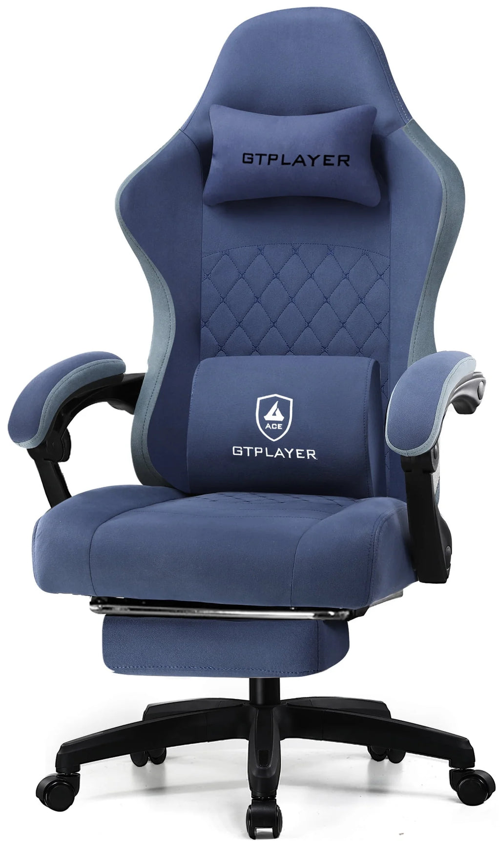 Lightblue Ergonomic Gaming Chair with Footrest E9481