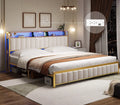 Queen Bed Frame with Storage Headboard and Drawers G1349