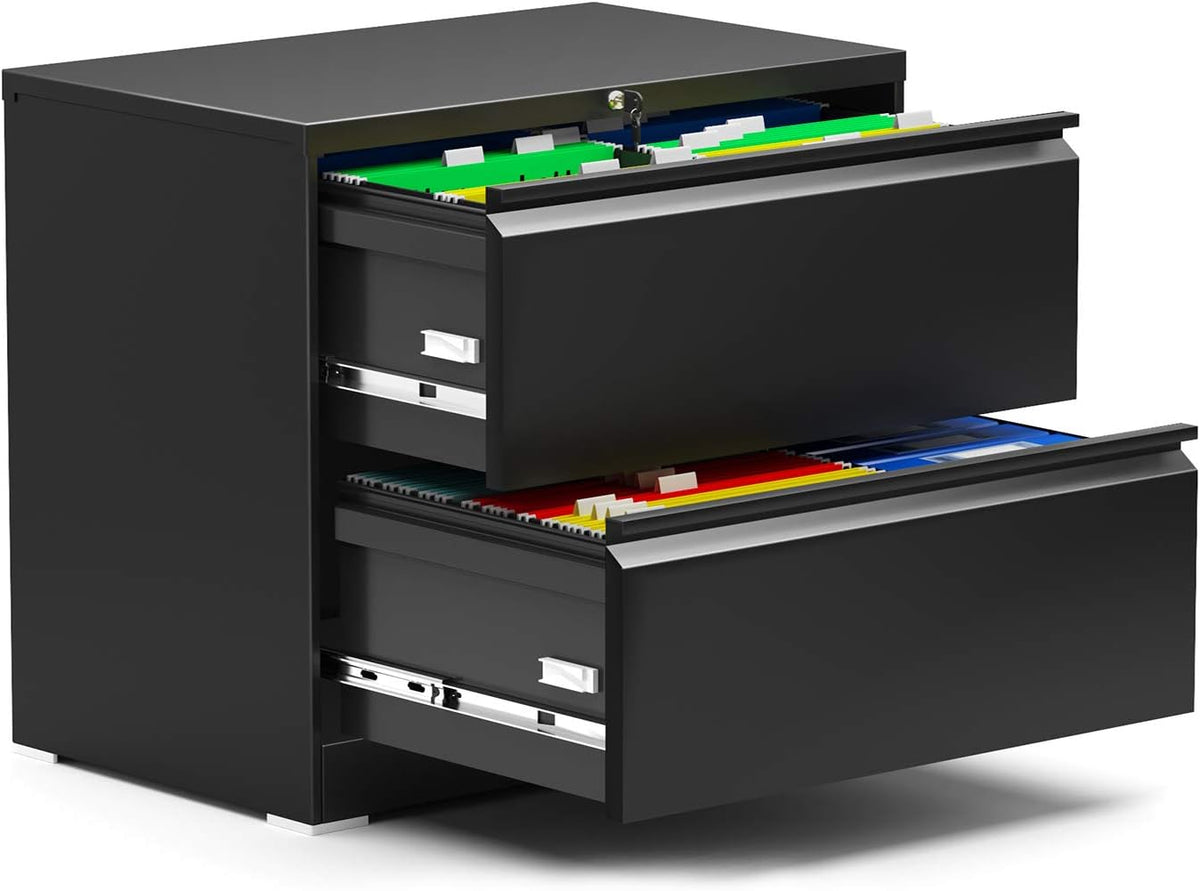 2 Drawer Metal Lateral File Cabinet with Lock E9721