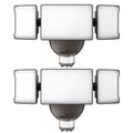 2 Pack 6500K 6000LM Black LED Motion Sensor Outdoor Flood Light Y155452