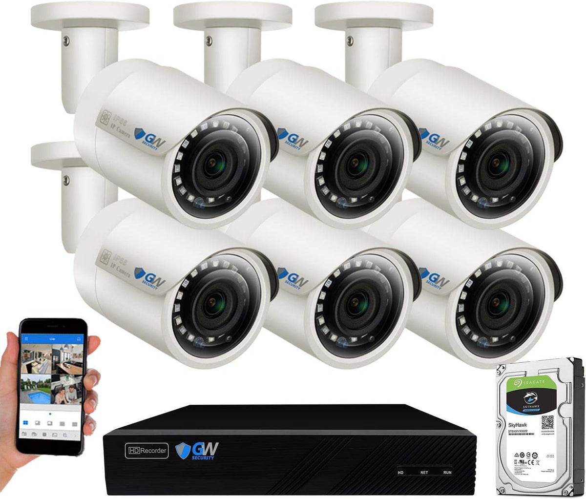 8 Channel 4K NVR 5MP POE Security Camera System with 2TB Hard Drive X819570