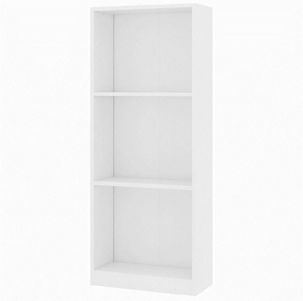 3-Tier White Chipboard Bookcase T4901