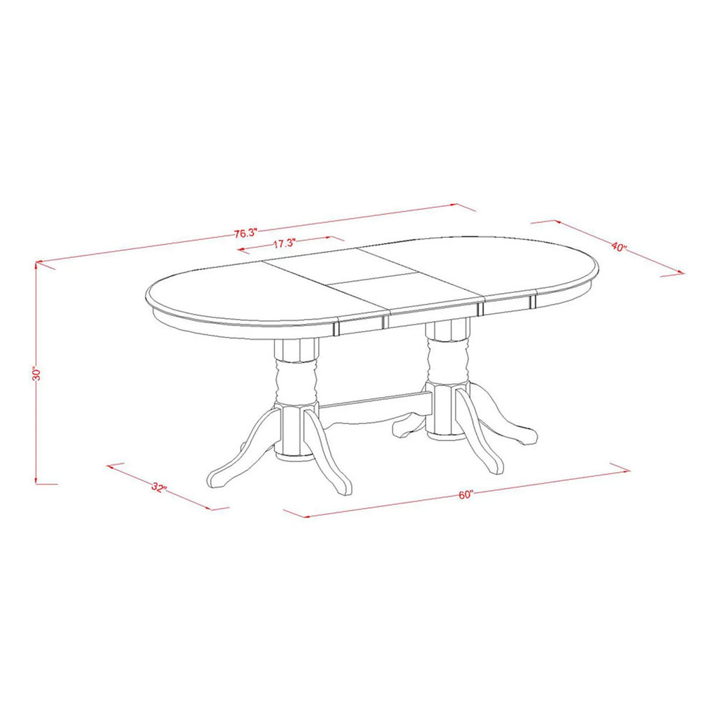 7 Piece Oak Wood Dining Set P1328