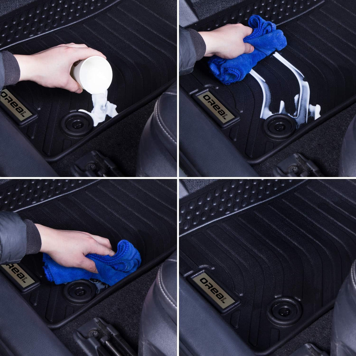 Black Floor Mats Liners for GV80 5 Seats 2021 2022 Heavy Duty All Weather Guard Front Rear Auto Carpet O46990