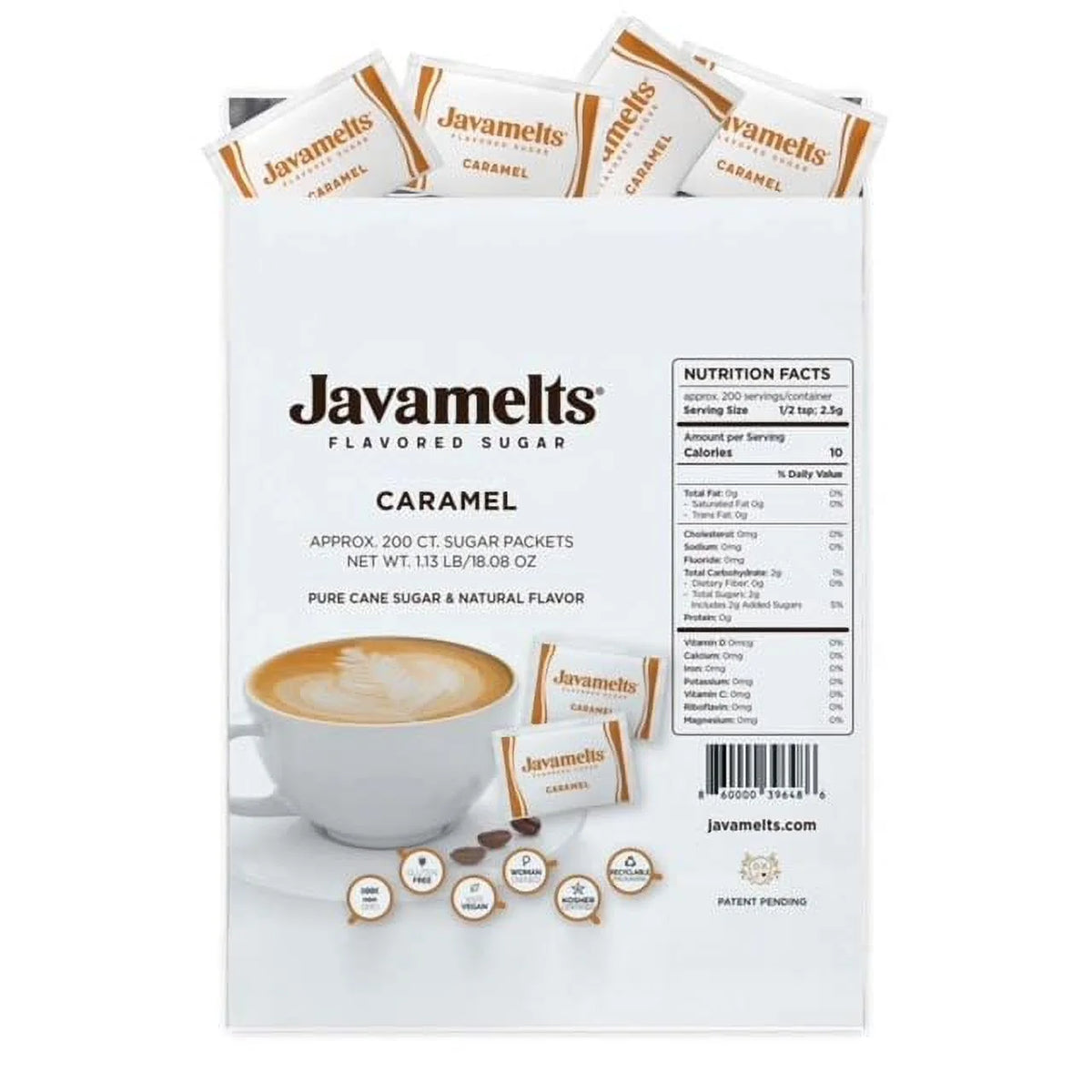 Caramel Flavored Sugar 200 Packets J4080
