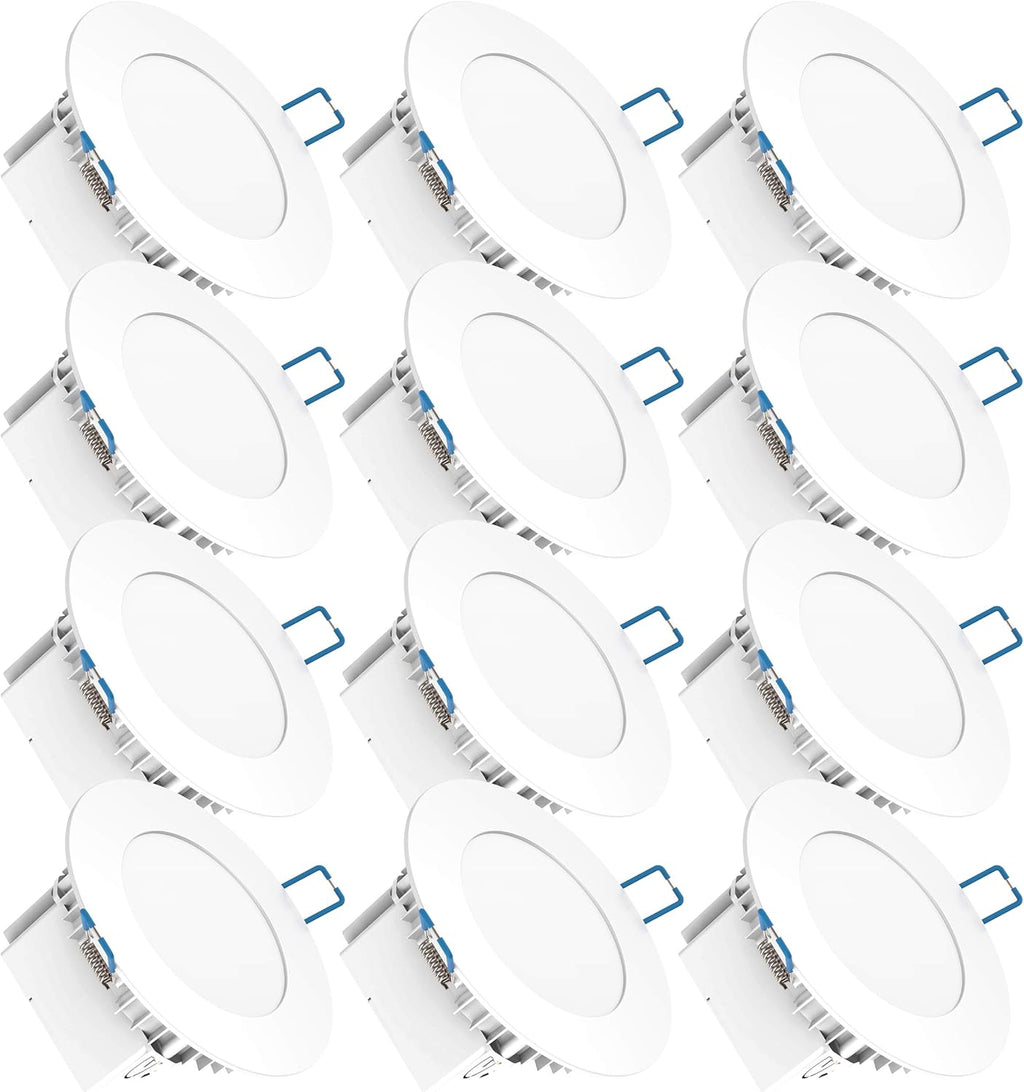 12 Pack 4 Inch Ultra Thin LED Recessed Lighting 2700K Soft White Dimmable M909