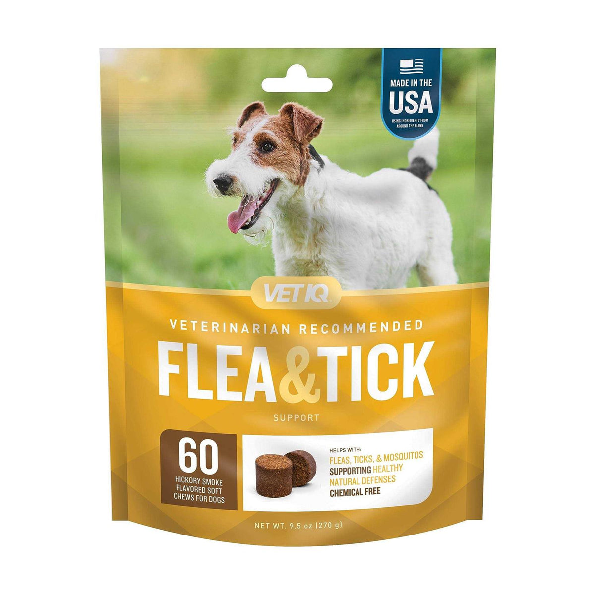 Hickory Smoke Flavored Soft Chews Flea & Tick Support for Dogs T257