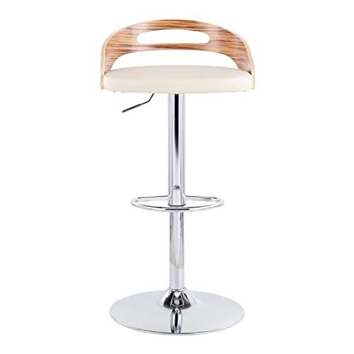 Chrome Adjustable Swivel Bar Stool F13740