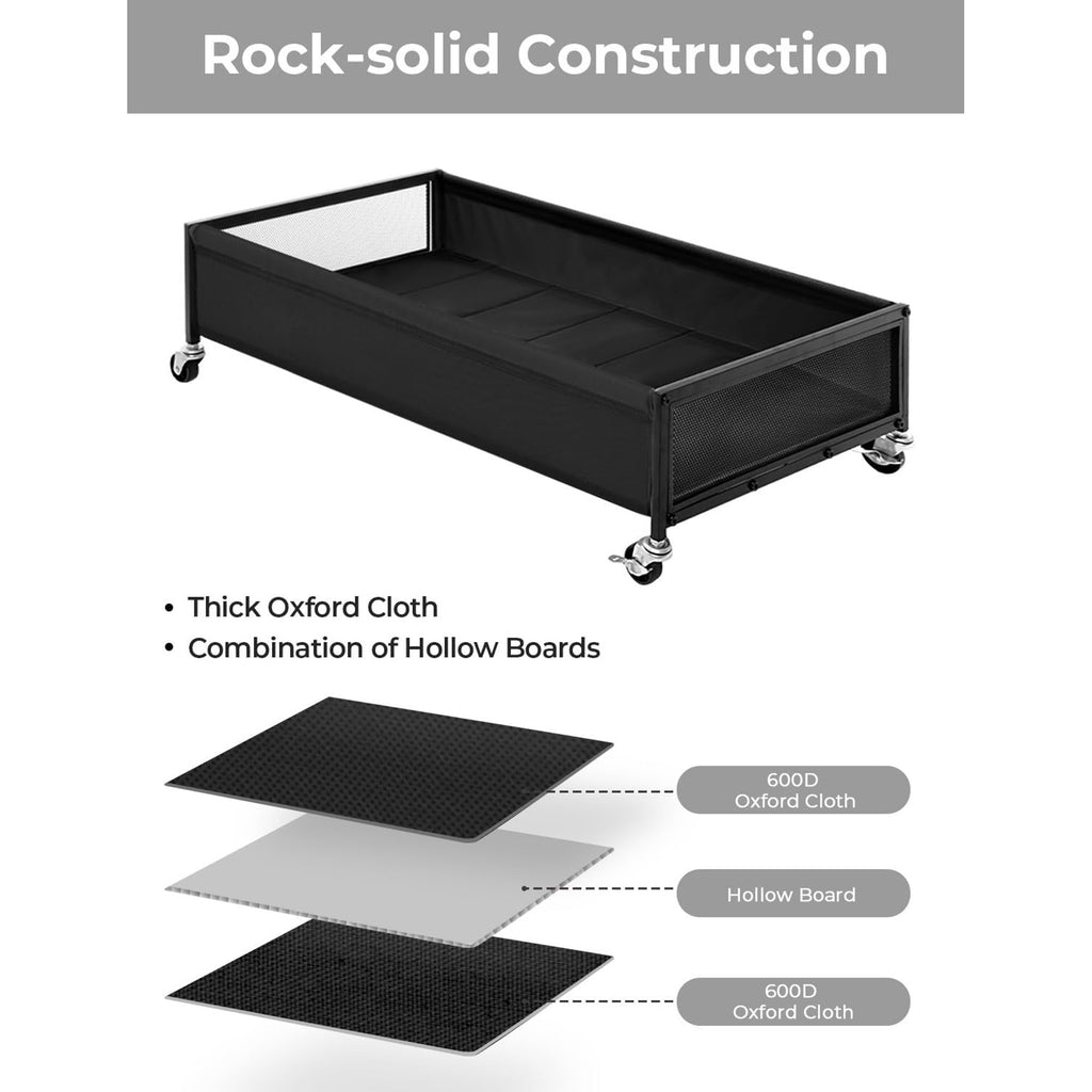 2-Pack Metal Underbed Storage Bins, 80L E4056