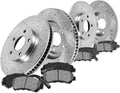 FRONT 281mm + REAR 267mm D/S 5 Lug Rotors + Brake Pads + Clips O267070