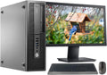 HP 705 G2 Desktop PC AMD Pro A4-8350B R5 Processor, 8GB Ram, 256 GB M.2 SSD, WiFi & Bluetooth, Wireless Keyboard Mouse, 27 Inch LED Monitor, Windows 10 I5681