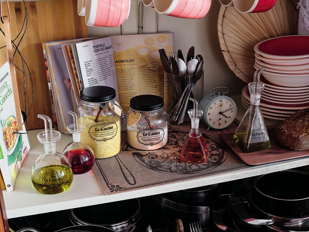 Glass Jar with Lid and Spoon I5297