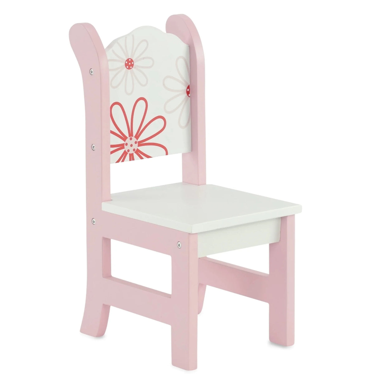 Pink Floral Kitchen Table and 2 Chair Dining Doll Furniture Set A1697