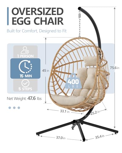 Hanging Egg Chair with Stand U3179