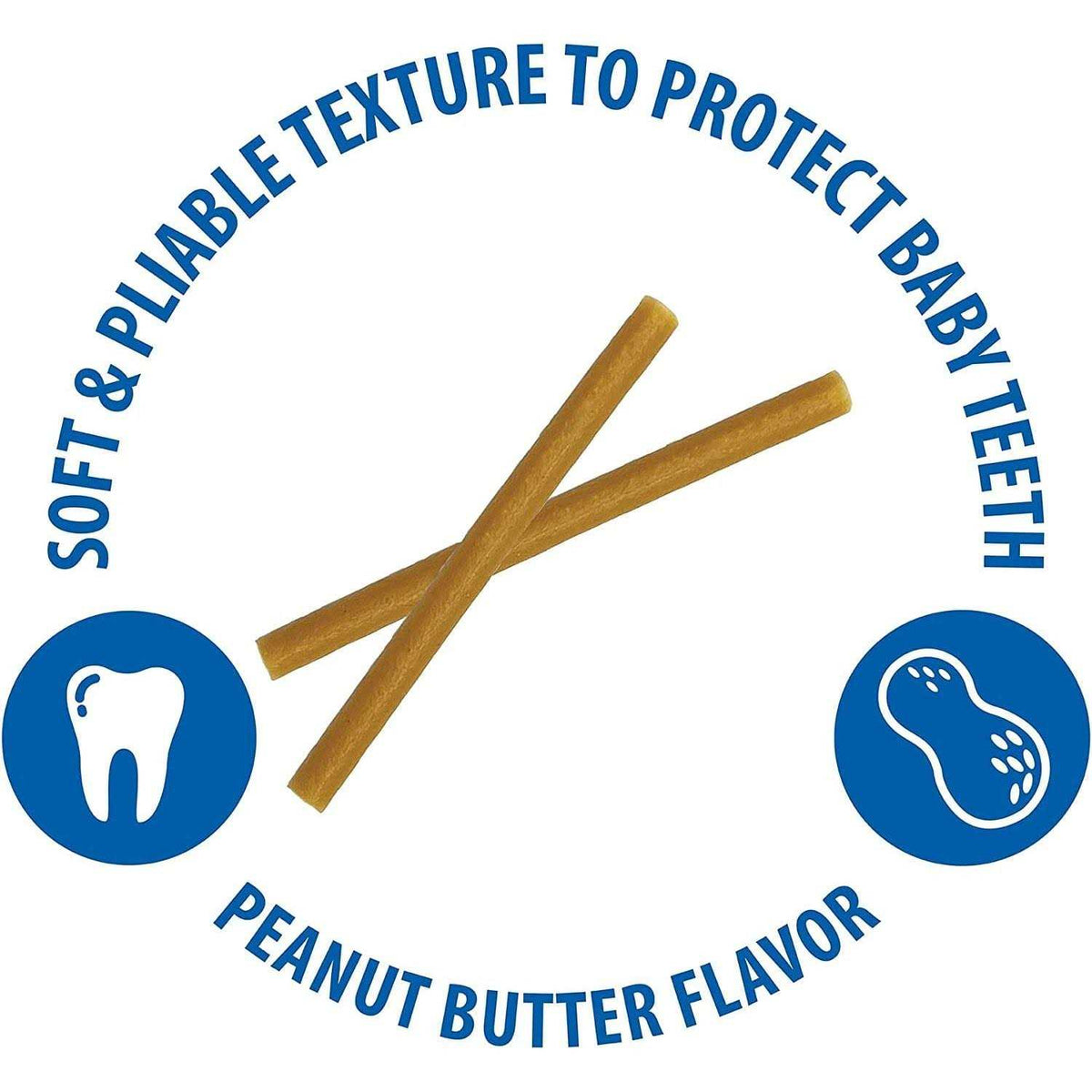 Peanut Butter Flavor Puppy Teething Sticks W978972