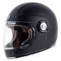 Matte Black Retro Full Face Helmet T98631