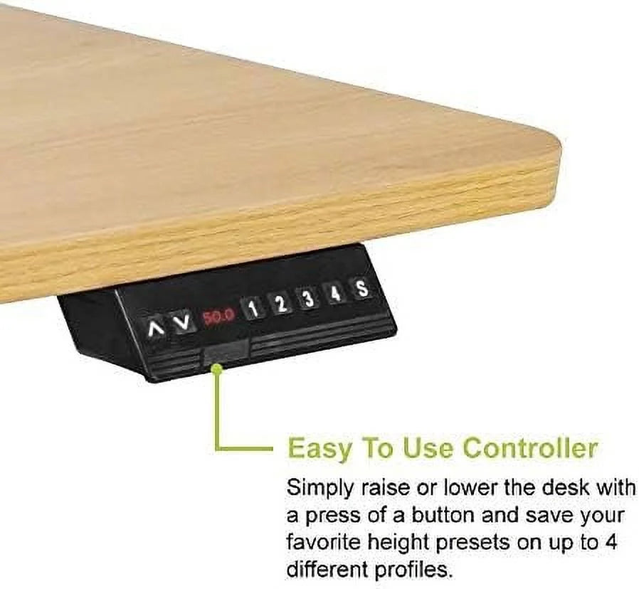 Electric Height Adjustable Standing Desk with Memory Controller 47 x 27 Inches V286