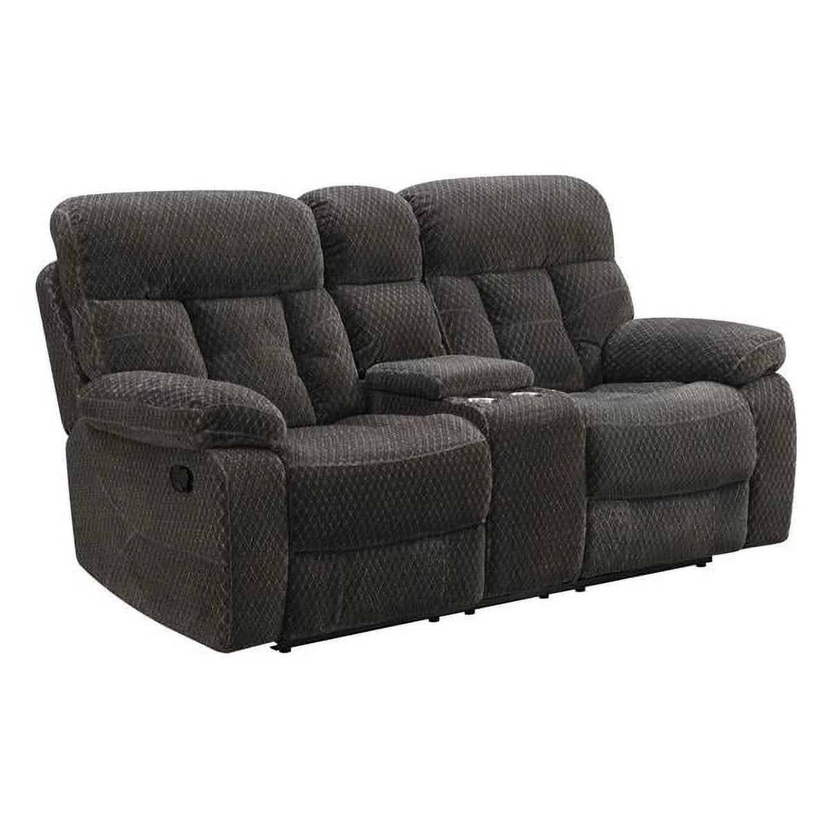 Dark Gray Tufted Dual Recliner Loveseat O6240