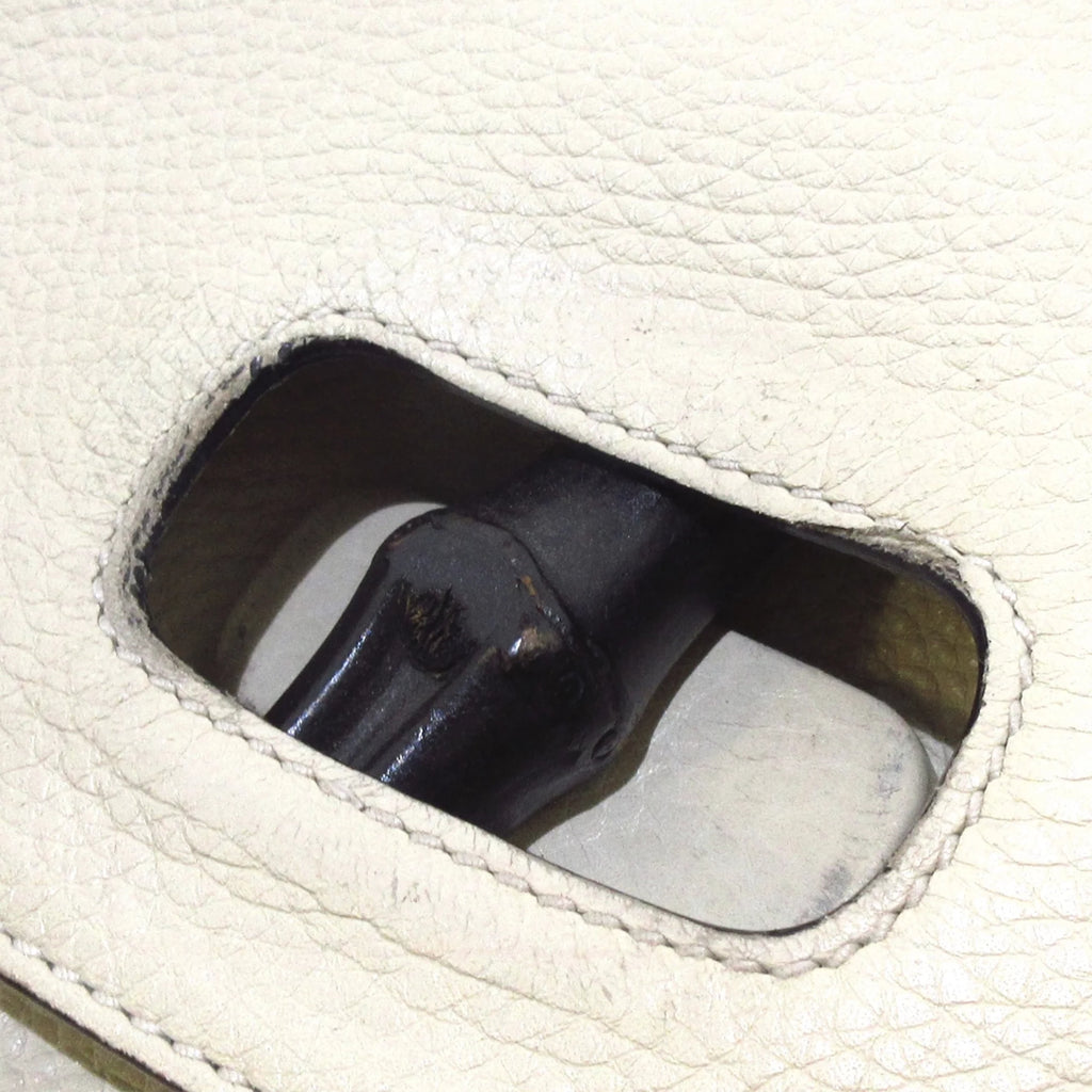 White Calf Leather Satchel S420623
