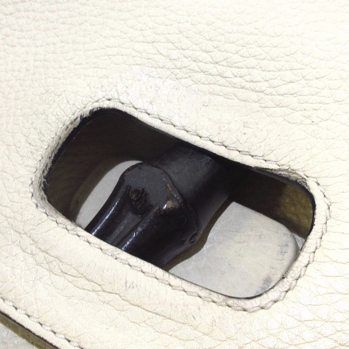 White Calf Leather Satchel S420623