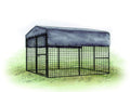 Black Metal Wire Chicken Cage C561893