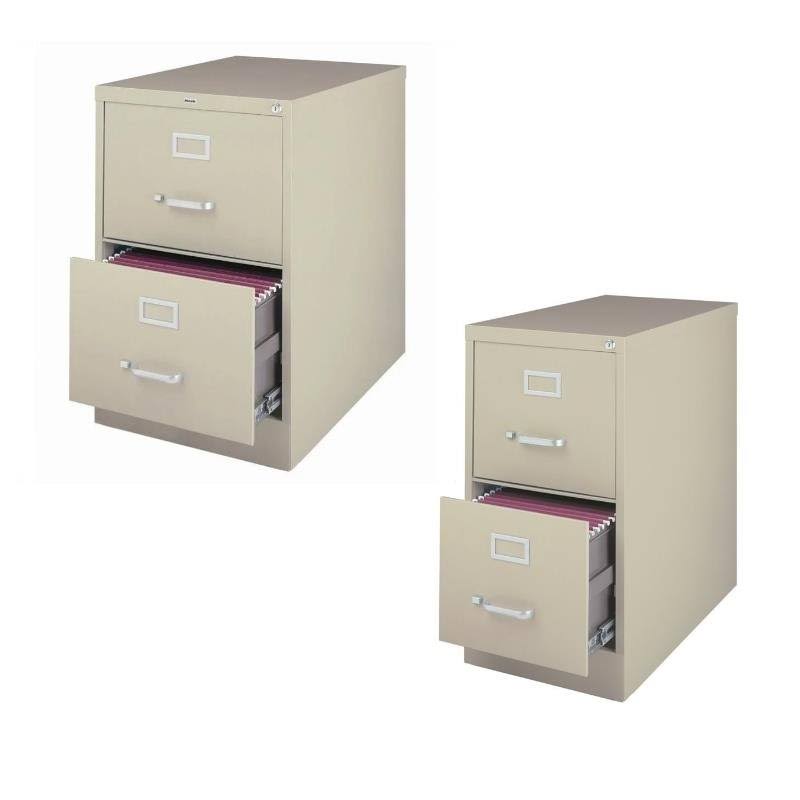 2 Drawer File Cabinet Set in Putty M607