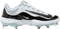 White-Black Metal Baseball Cleats L530
