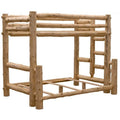 Rustic Natural Cedar Single Ladder Right Log Bunk Bed V91449
