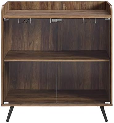 30 Glass Door Bar Cabinet in Dark Walnut G9374