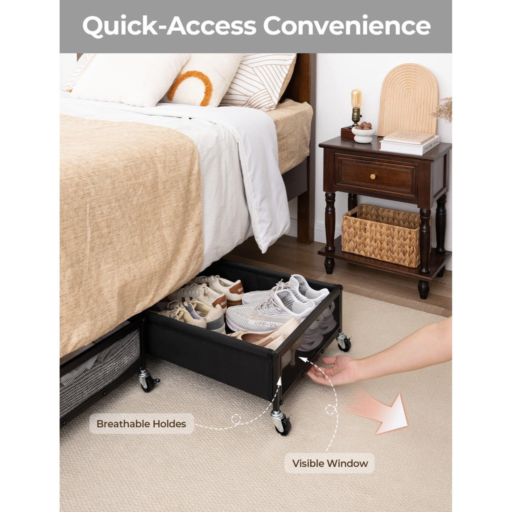 2-Pack Metal Underbed Storage Bins, 80L E4056