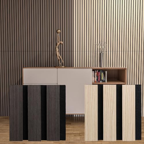 Walnut 3D Fluted Wood Wall Panels 47.2" x 23.6" B448