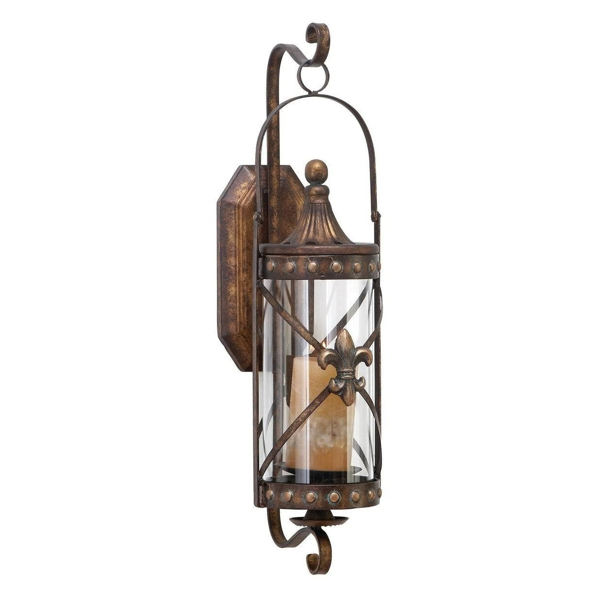 Bronze-finish Candle Sconce Z48786