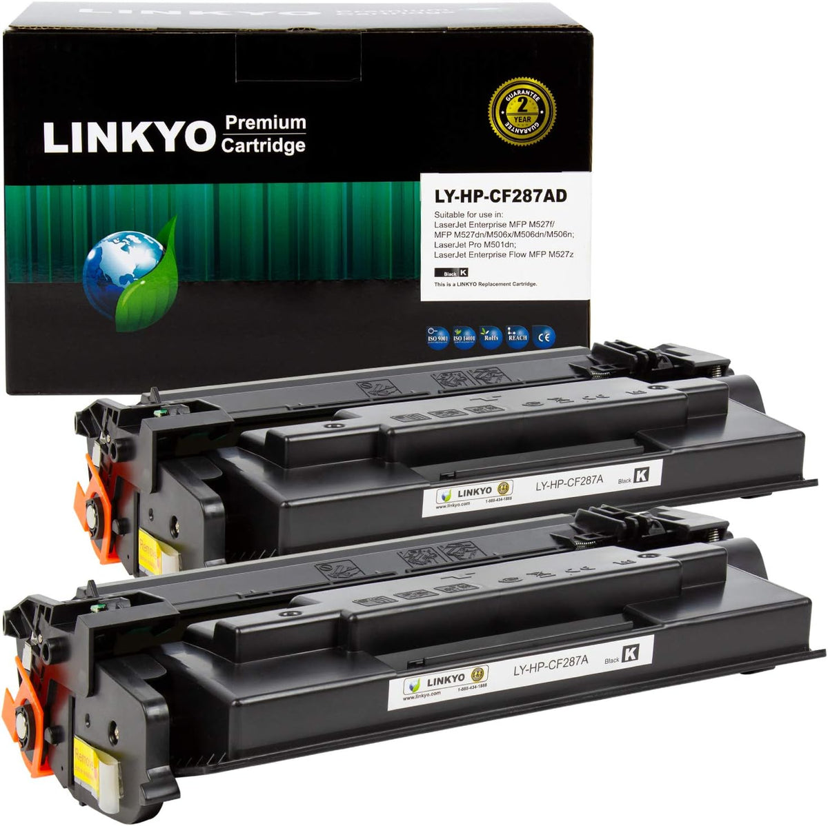 Compatible Toner Cartridge Replacement (Black, 2-Pack) K901