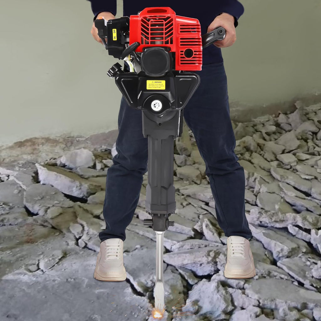 52CC 2 Stroke Gasoline Concrete Breaker with 2 Chisels O4542
