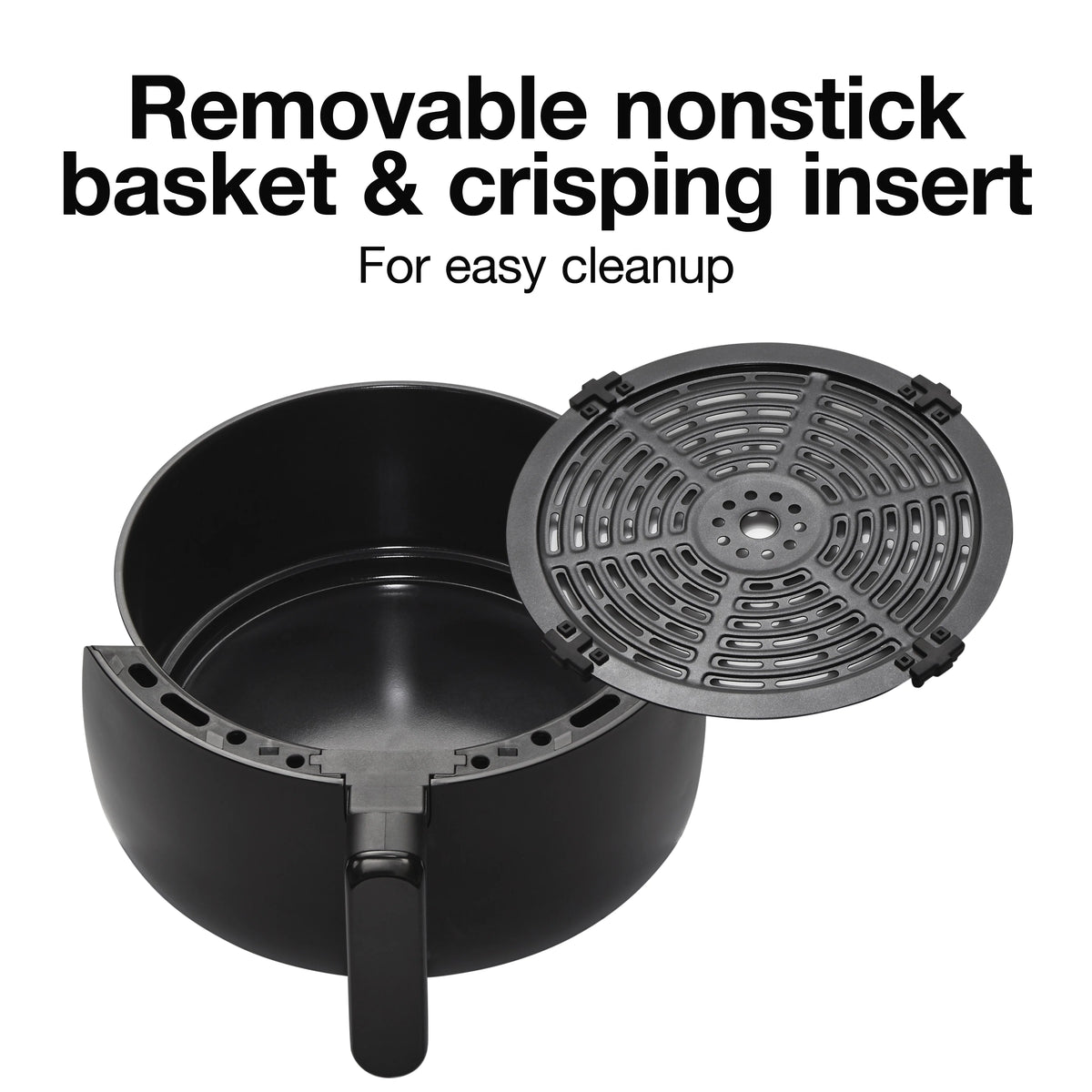 5.8 Quart Black Air Fryer with Non Stick Basket Y94663