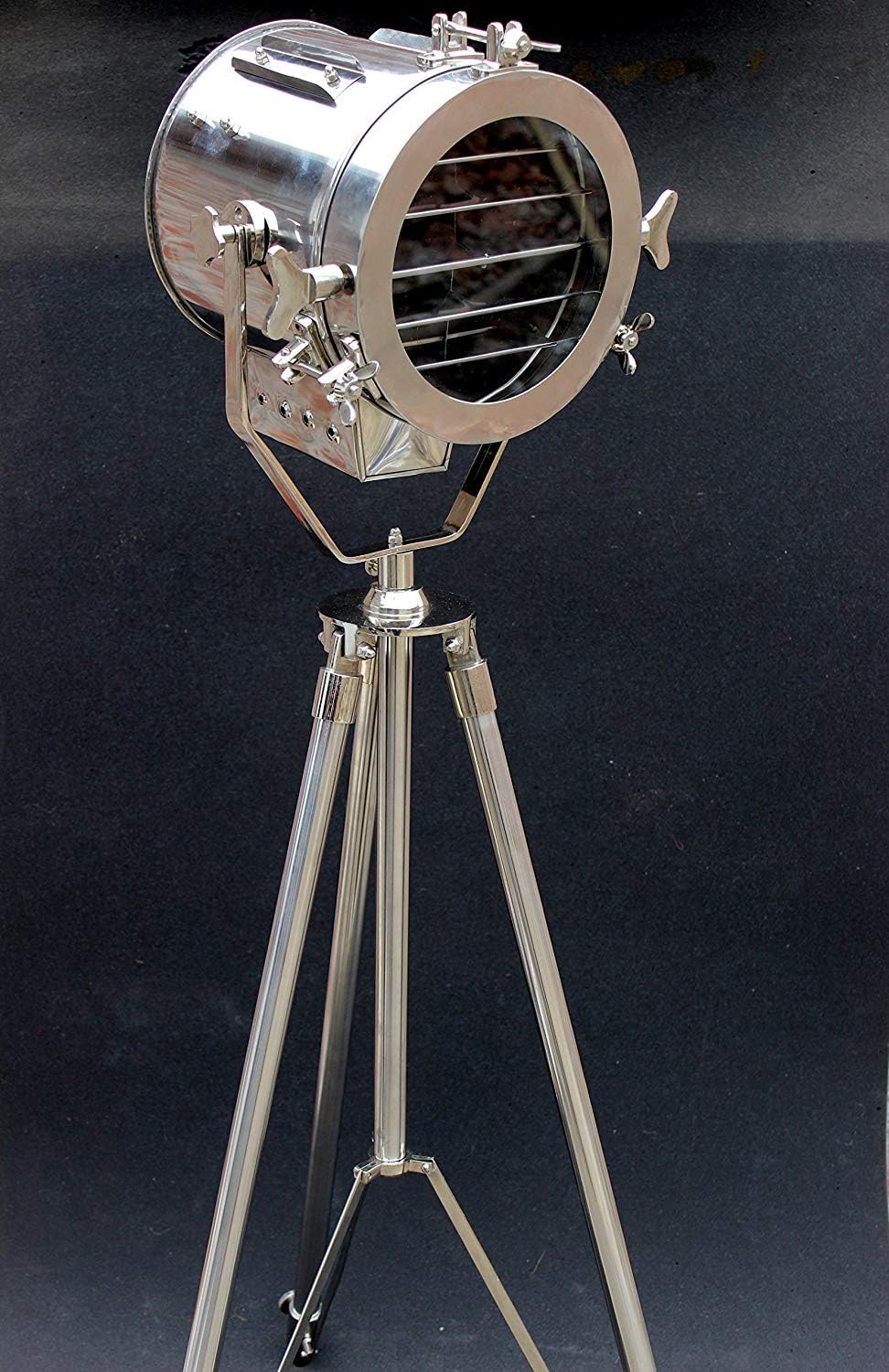Steel Searchlight Floor Lamp with Tripod I6833