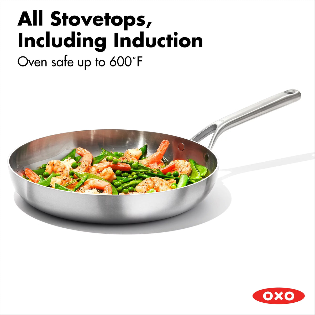 12" Tri-Ply Stainless Steel Frying Pan J9547