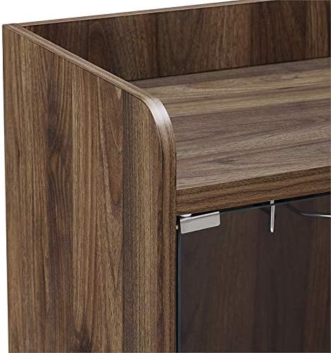30 Glass Door Bar Cabinet in Dark Walnut G9374