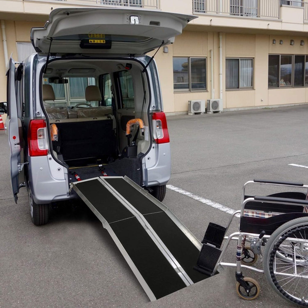7FT Portable Adjustable Telescoping Wheelchair Ramp F265