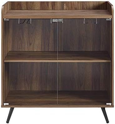 30 Glass Door Bar Cabinet in Dark Walnut G9374