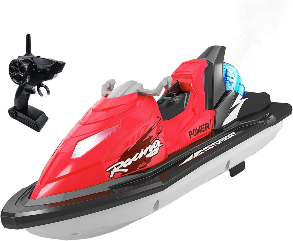 RC Boat with Rechargeable Battery and Dual Motors Red X9342