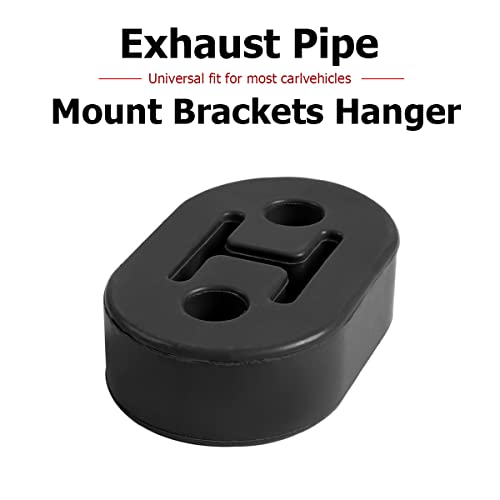2PCS Universal 2 Holes 0.43inch Heavy Duty Exhaust Rubber Hanger H636