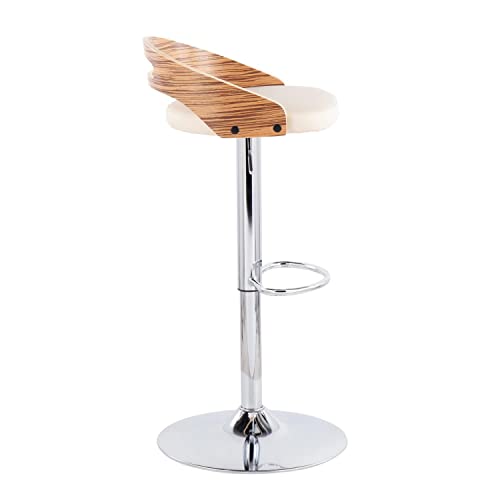Chrome Adjustable Swivel Bar Stool F13740
