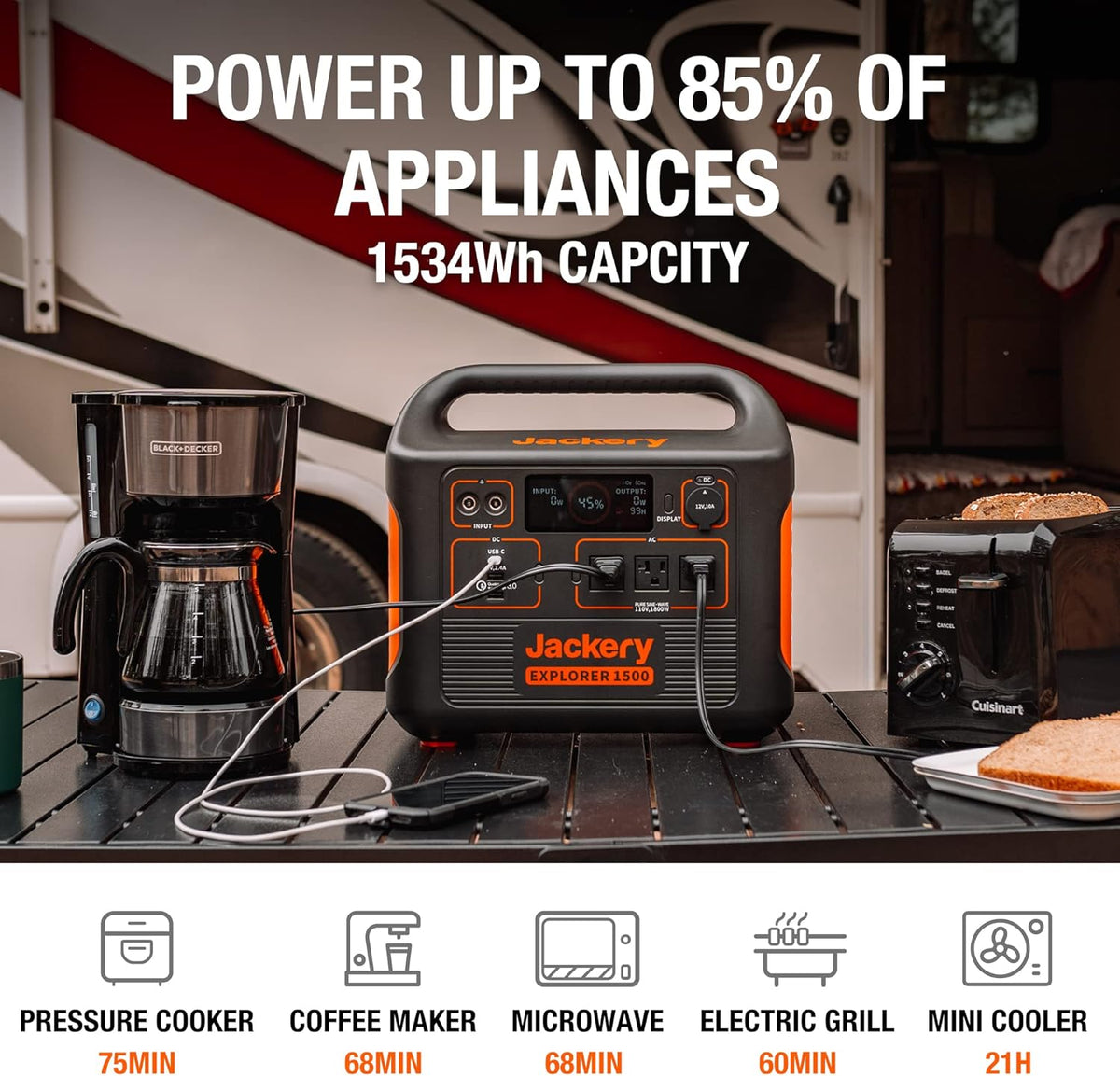 1800W Solar Generator with 3 AC Outlets I71075