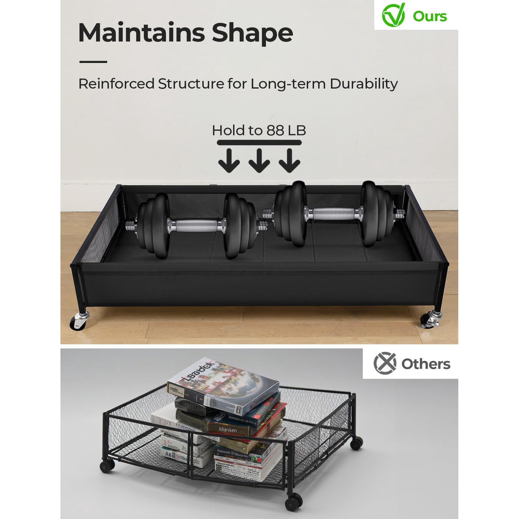 2-Pack Metal Underbed Storage Bins, 80L E4056
